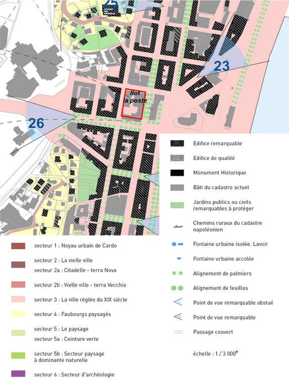 Bastia Ilot Poste Composition Urbaine