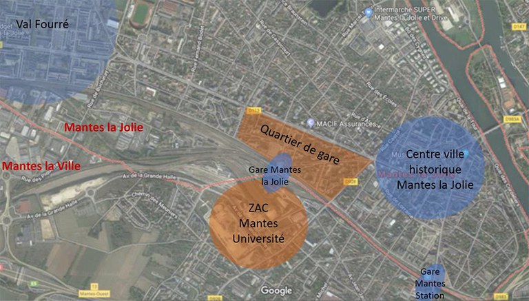 Mantes la Jolie Quartier Gare Situation