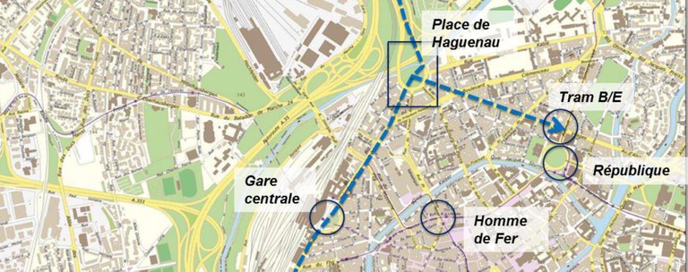 Strasbourg renforcement bouclage nord-ouest 3 tracés CROPED