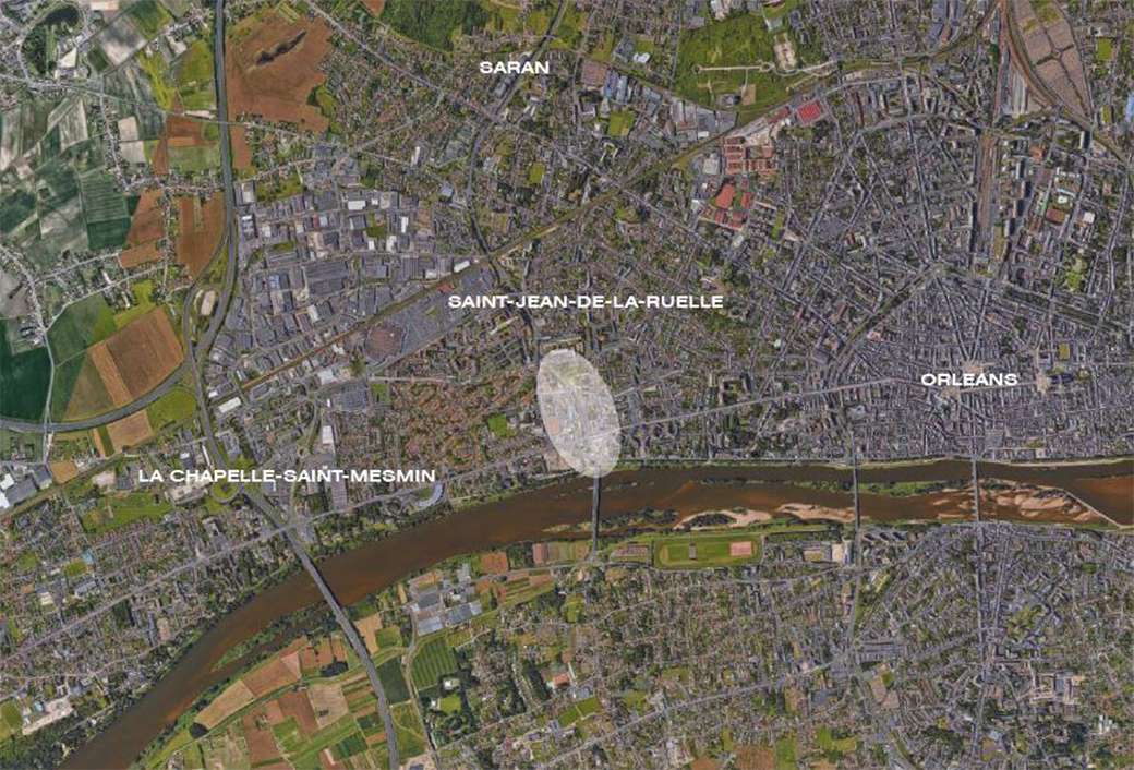 Orléans situation secteur Nord pont de l'Europe