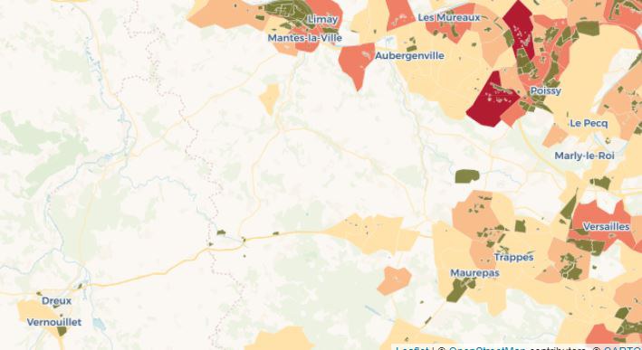 Cadre de Ville Carto capture CROPED IdF Eure