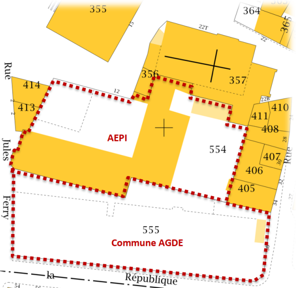 Agde ilot Notre Dame Plan parcellaire.PNG