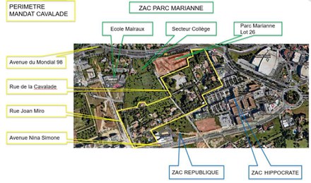 Montpellier SA3M Cavalade plan du mandant d'études périmètre.jpg