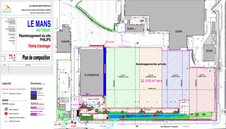 Le Mans Métropole - Actisud Philips - Plan du projet d'aménagement du lotissement.jpg