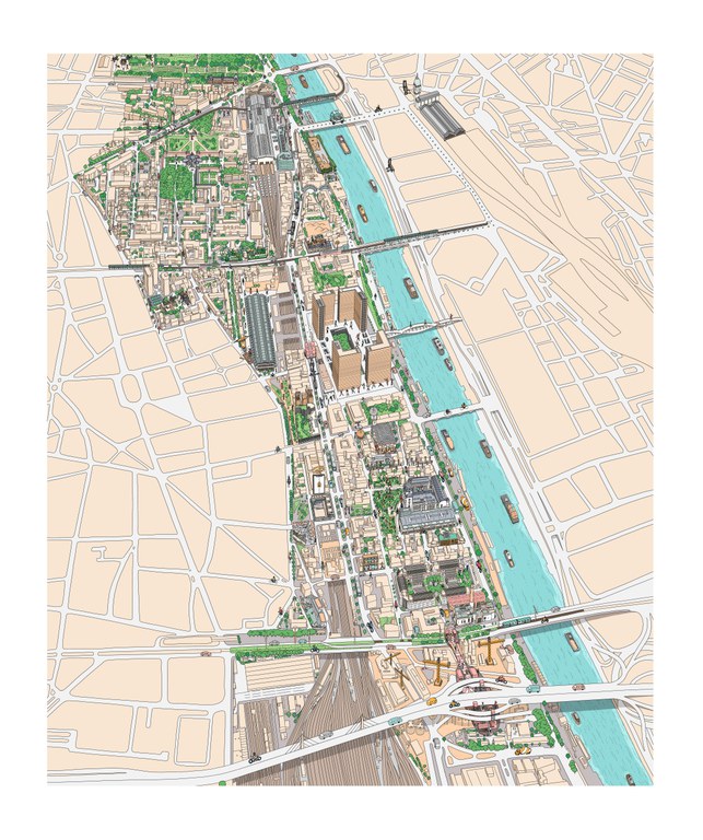 Carte - Vue d'artiste du quartier d'innovation urbaine Paris Rive Gauche - copyright Nicolas Bascop.jpg