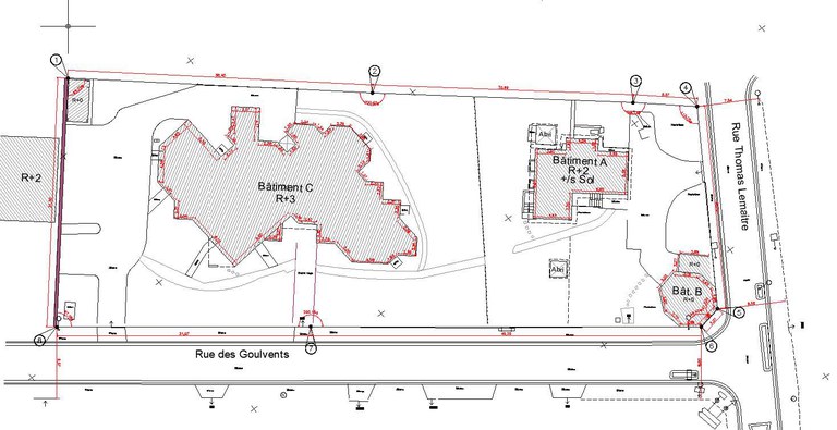 Nanterre Maison de l'Avenir plan masse de l'existant