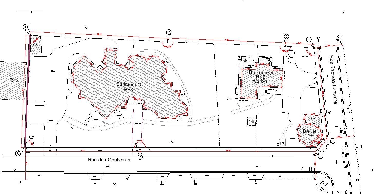 Nanterre Maison de l'Avenir plan masse de l'existant