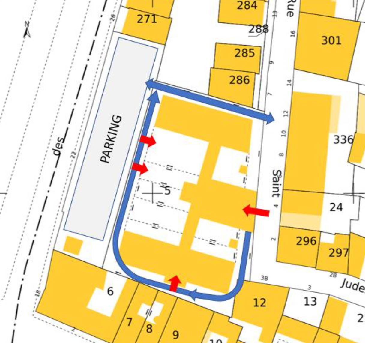 Vitry le François Reconversion ancienne prison Circulations.png