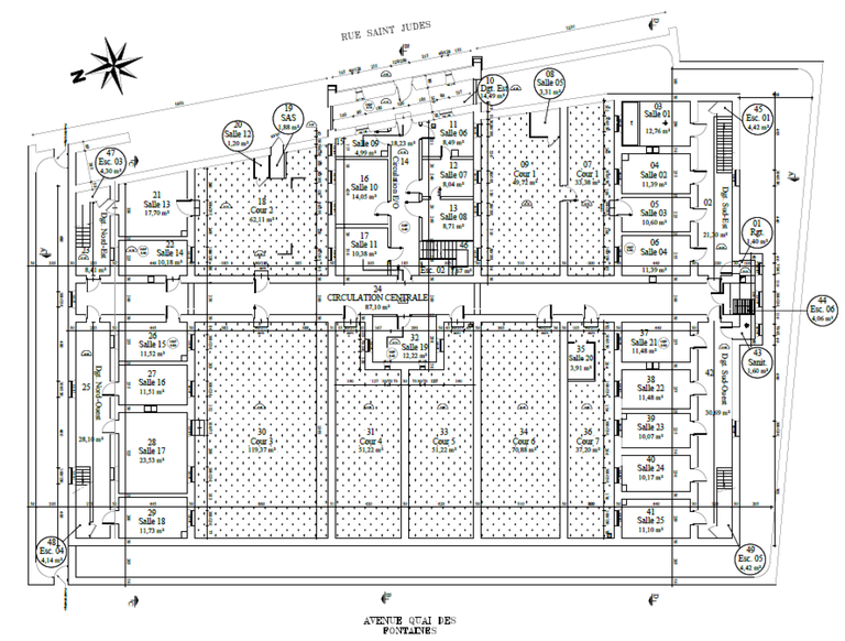 Vitry le François Reconversion ancienne prison Plan RDC.png