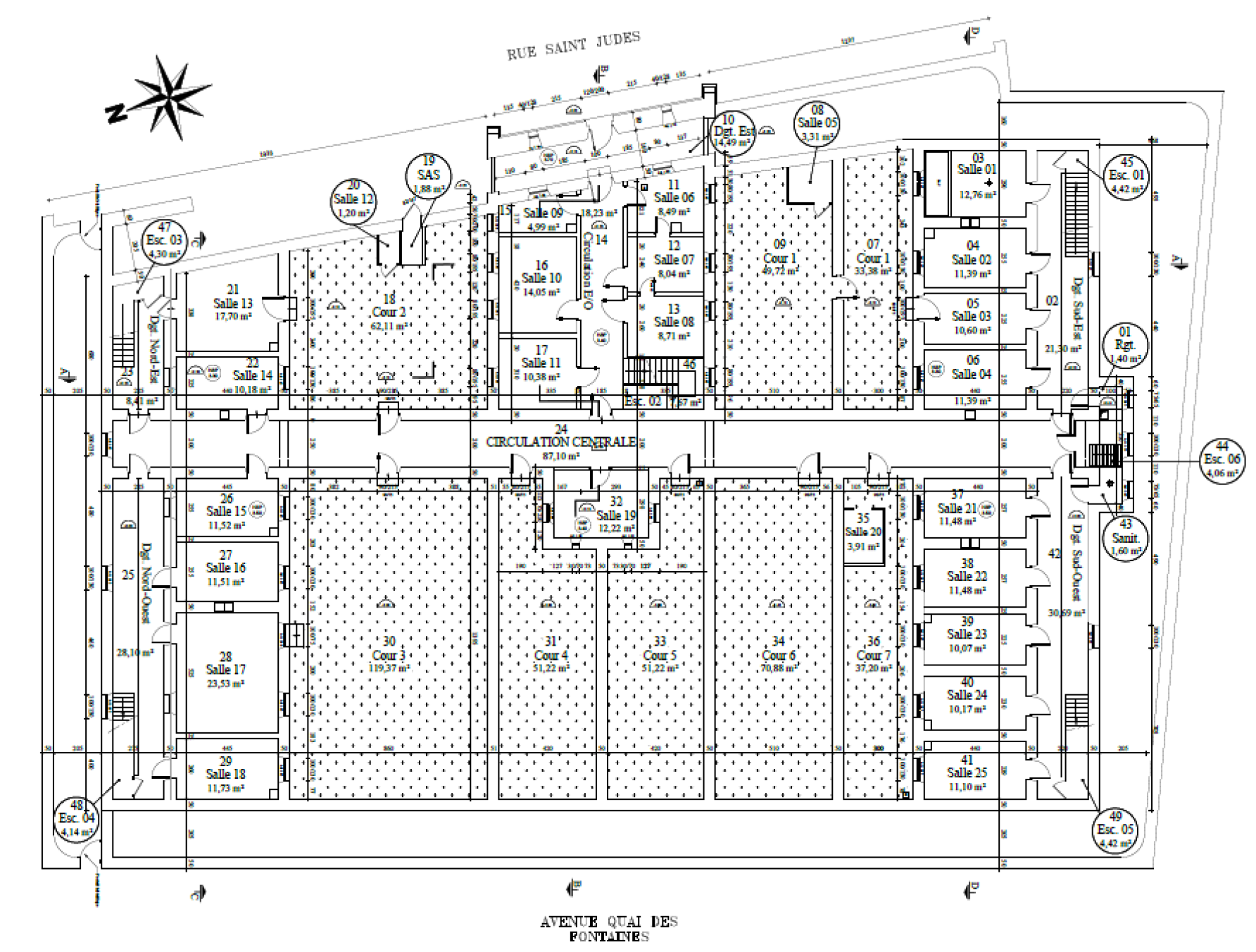 Vitry le François Reconversion ancienne prison Plan RDC.png