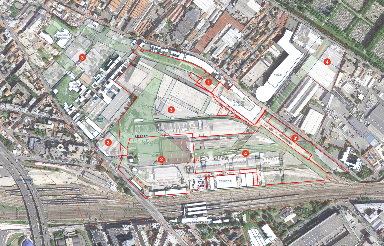 Ensemble écoquartier gare pantin quatre chemins - Plan de libération foncière.jpg