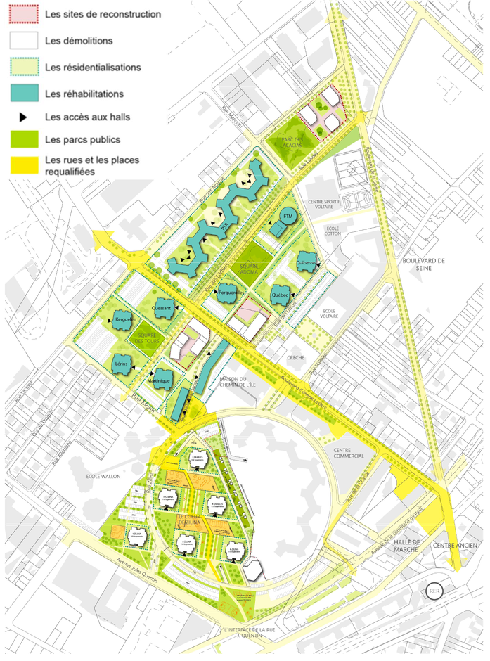 Nanterre Chemine de l'île Programme d'interventions.png