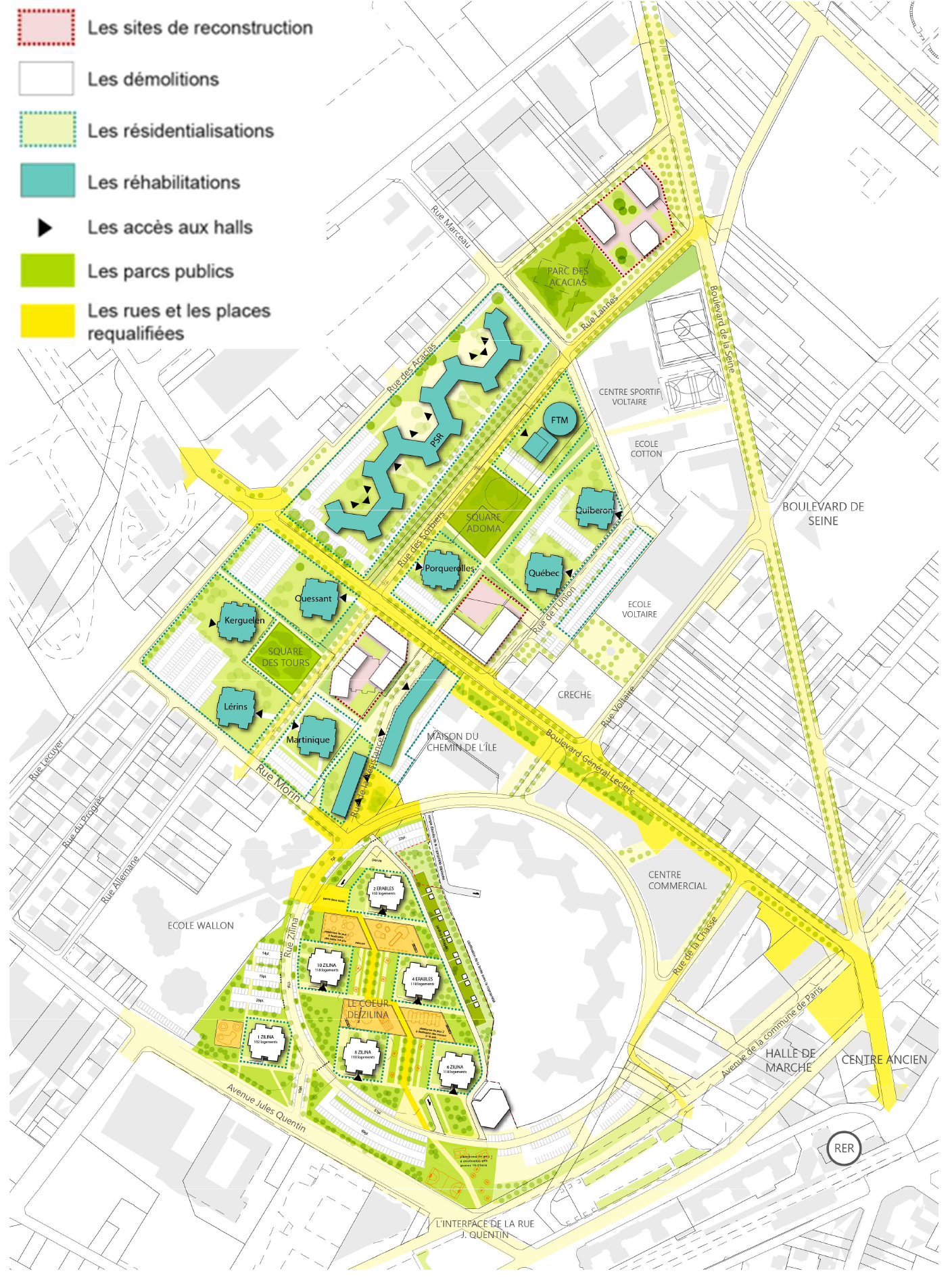 Nanterre Chemine de l'île Programme d'interventions.png