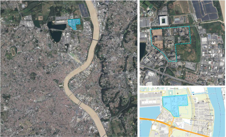 Bordeaux La Jallère localisation et secteur d'étude.png