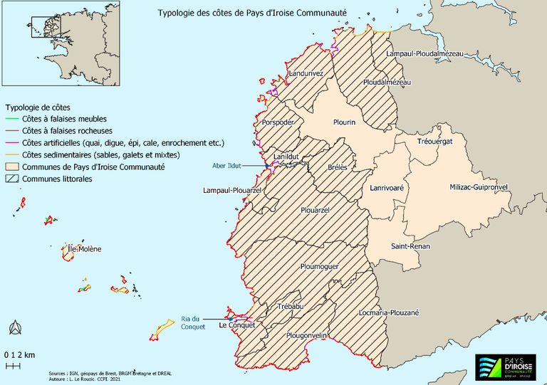 CC Pays d'Iroise Carte Communes littorales.png