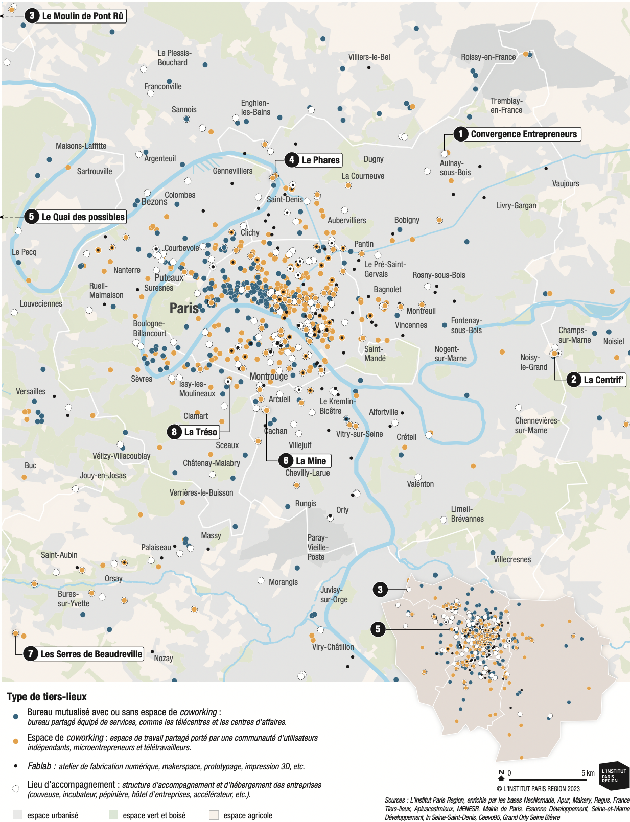 Carte_implantations de tiers-lieux d'activités en IDF à fin 2022.png