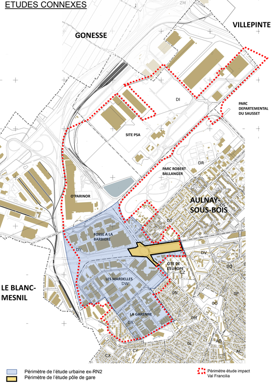 Aulnay-sous-Bois_Val Francilia_périmètre étude ex-RN2.png