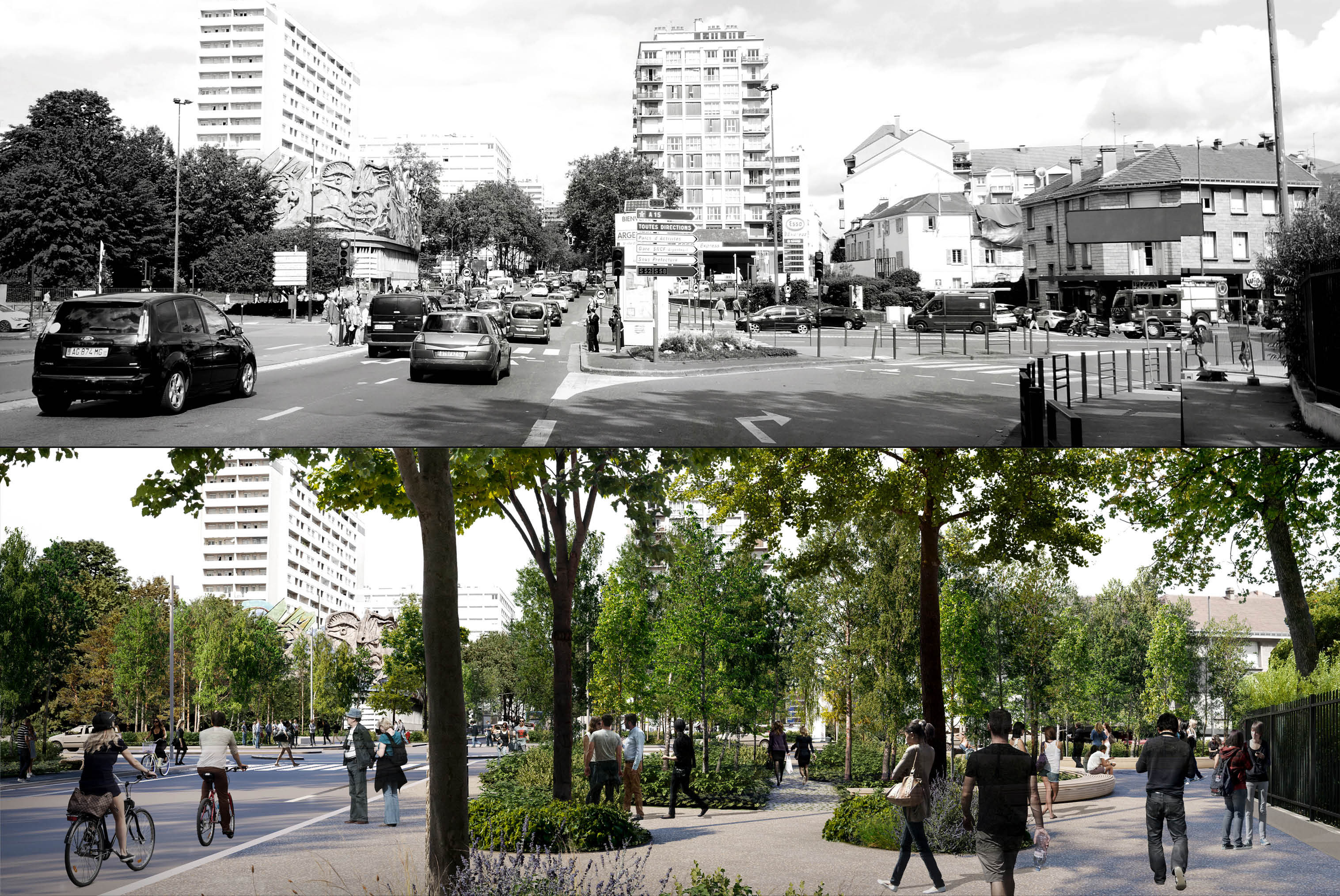 Argenteuil_ G.Péri_Perpective projet depuis le Pont d'Argenteuil_avant après.jpg