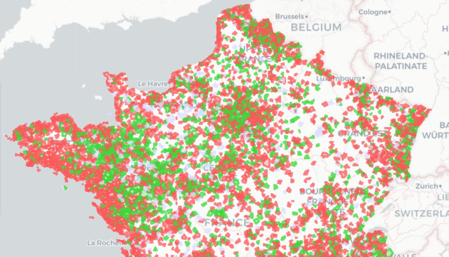 Logement image carte communes hausse baisse achat