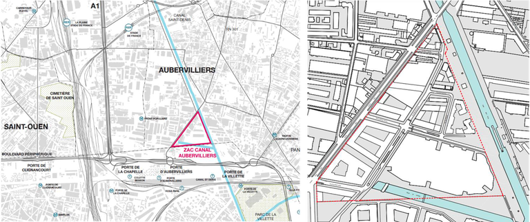 Aubervilliers Plans de situation délimitation ZAC Canal.png