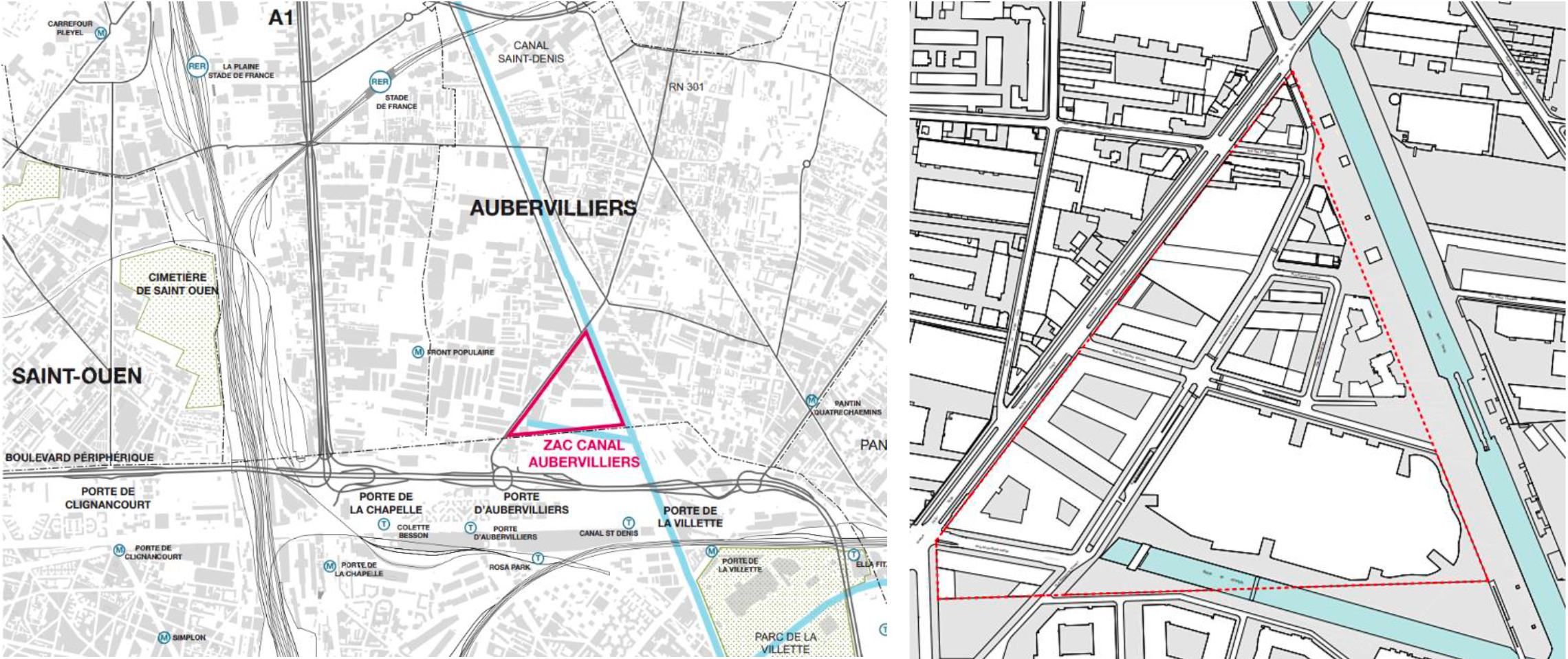 Aubervilliers Plans de situation délimitation ZAC Canal.png