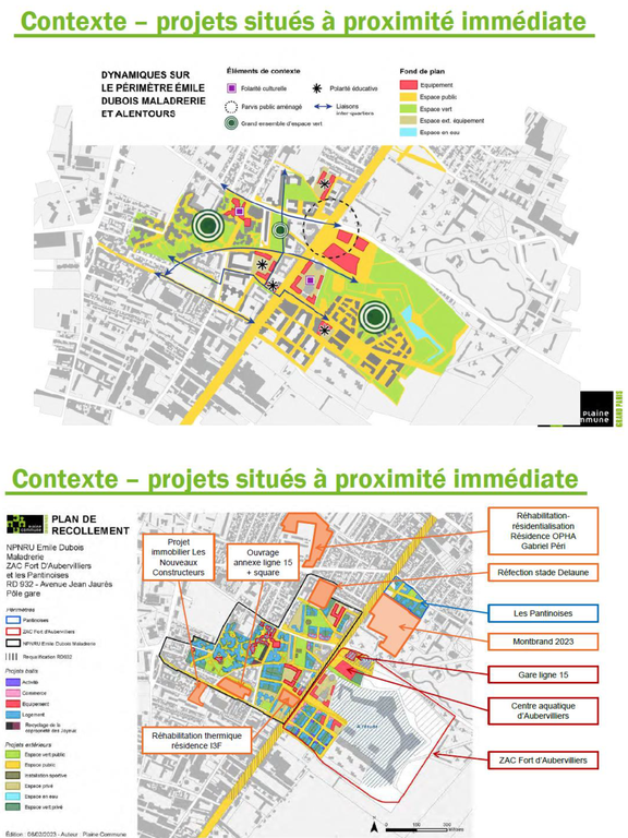 Aubervilliers_NPNRU Emile Dubois-Maladrerie_projets connexes.png